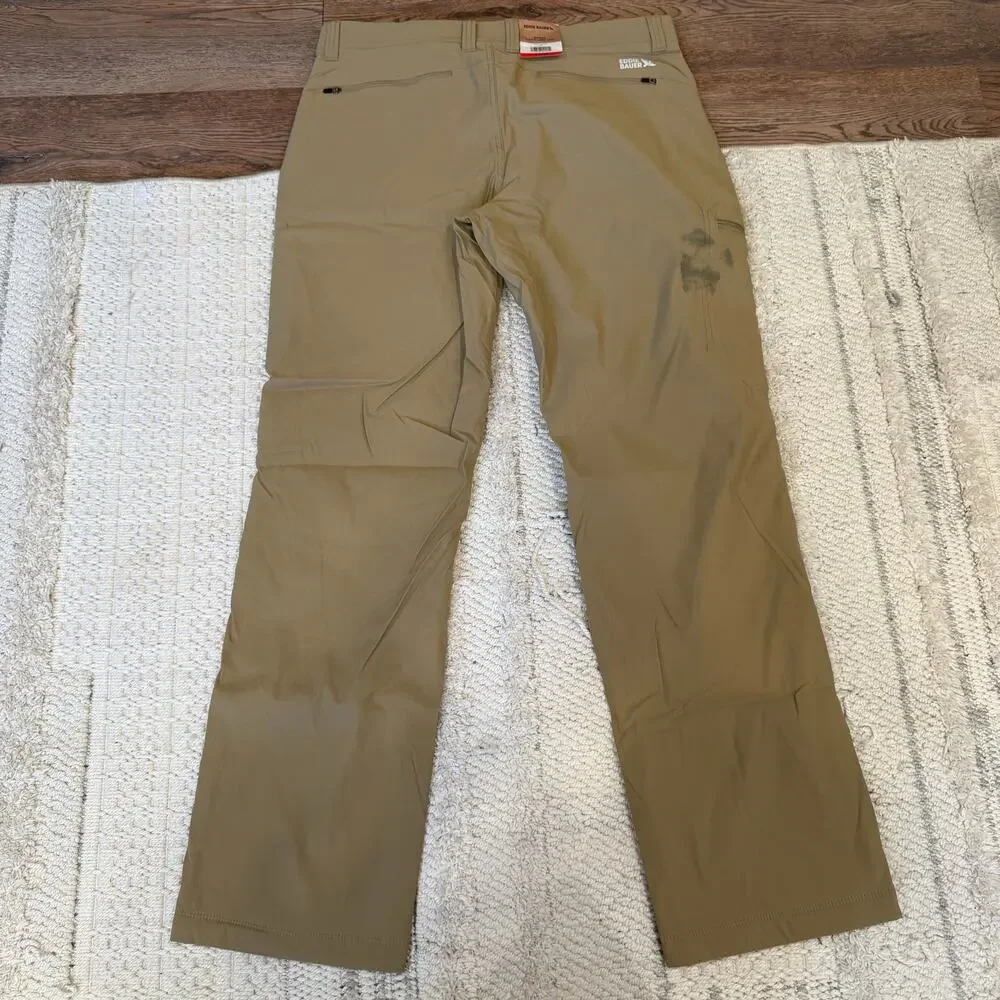 EDDIE BAUER Men's Rainier Fleece Lined Pant Size 34X32 In Tan